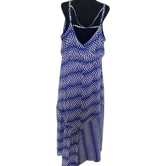 Lane Bryant Womens Plus Abstract Fairy Tiered Maxi Dress Blue White Size 18/20 - Picture 3 of 11